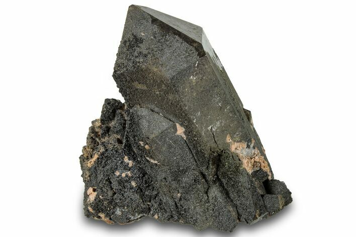 Goethite over Smoky Quartz Crystal Cluster - Namibia #322769